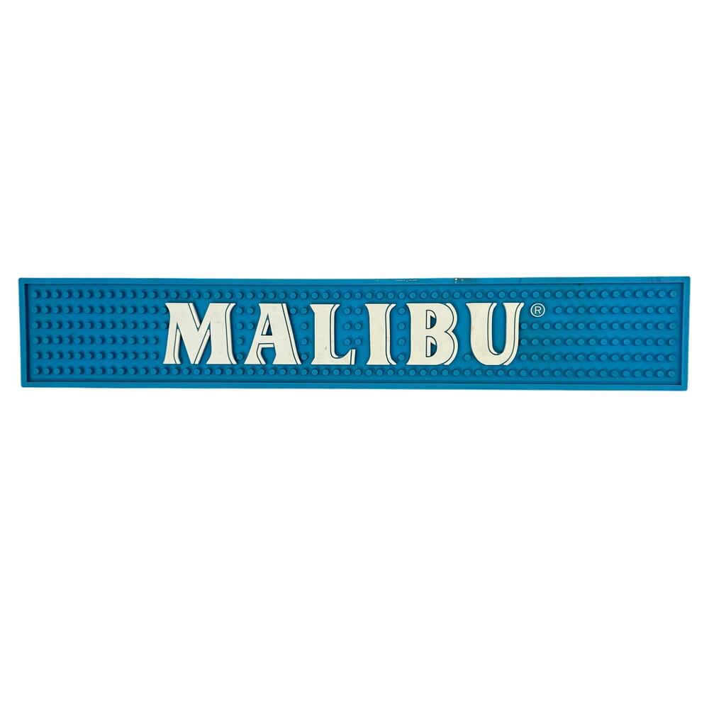 Malibu Bar Mat Rubber Bartop Spill Mat 20.5” Blue Liquor Bar Decor